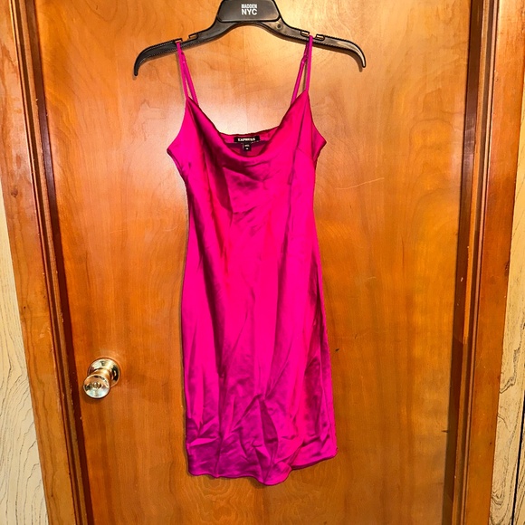 Hot Pink Spaghetti Strap Mini Dress - Picture 1 of 1